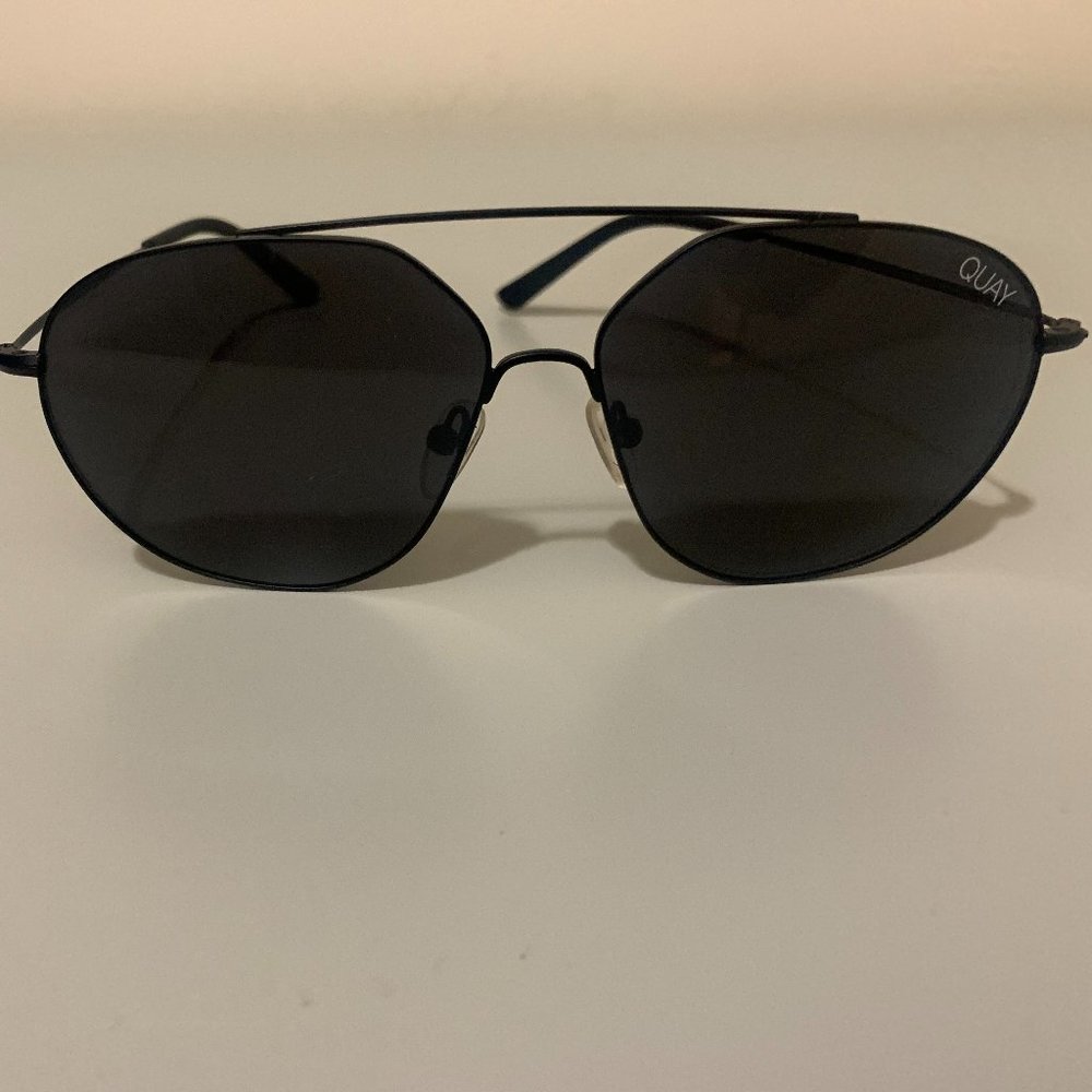 Quay Australia Black Aviator Sunglasses